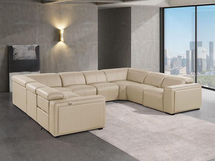 1224 - 8-Piece U-Shaped Sectional Sofa In With 4 Power Recliners & Power Headrests