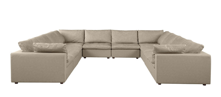 1100 - 10-Piece U-Shaped Sectional In Top-Grain Italian Leather