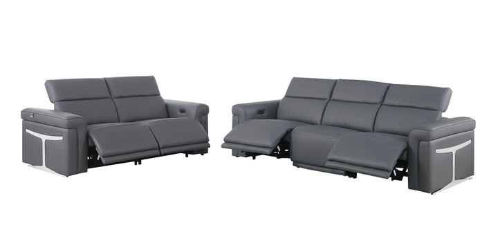1126 - 5-Piece Modular Power Reclining Sofa And Loveseat Set In With 4 Power Recliners &amp; Power Headrests