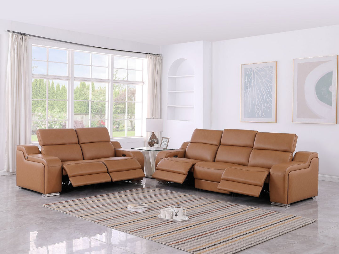 1116 - 5-Piece Modular Power Reclining Sofa And Loveseat Set In With 4 Power Recliners &amp; Power Headrests