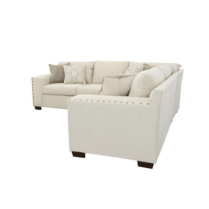 Aria - Upholstered Track Arm Sectional Sofa - Oatmeal