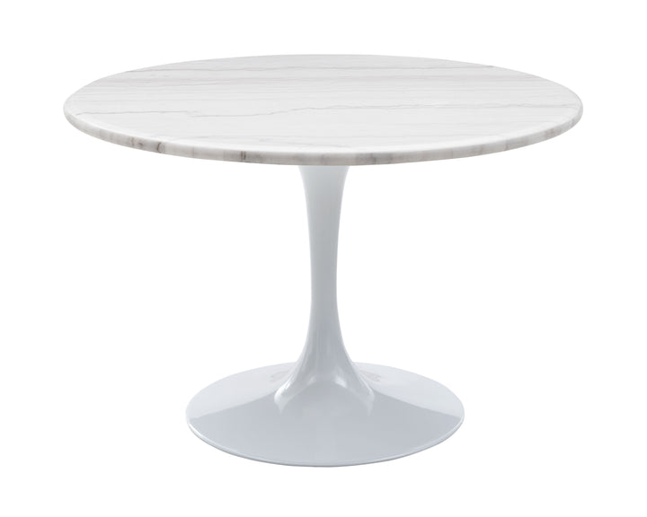 Colfax - White Marquina Marble Dining Set