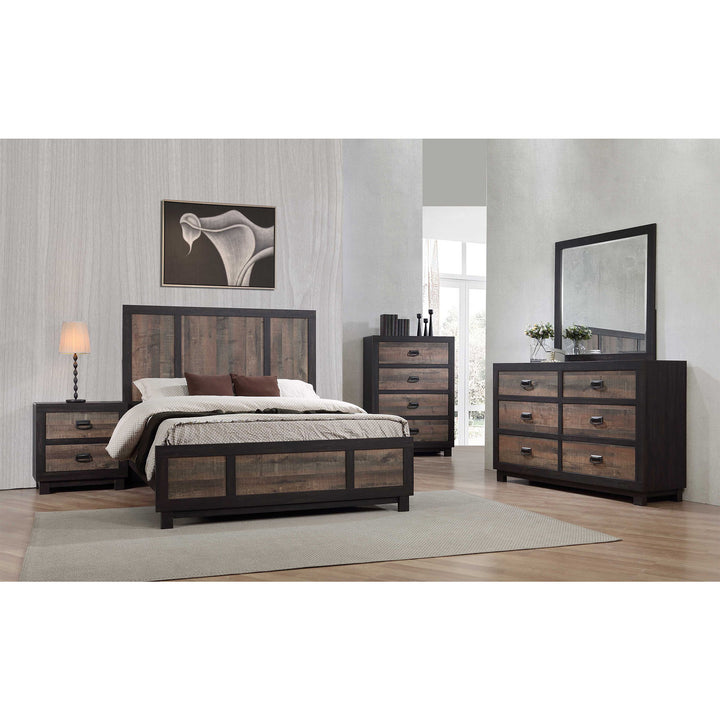 Harlington - 6-Drawer Dresser - Dark Chocolate