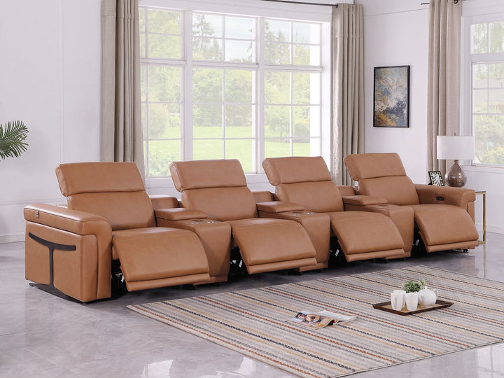 1126 - 7-Piece Modular Power Reclining Sofa In With 4 Power Recliners &amp; Power Headrests