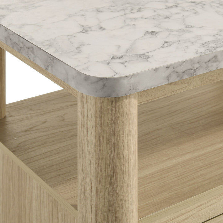Jonas - Nightstand With USB - Natural