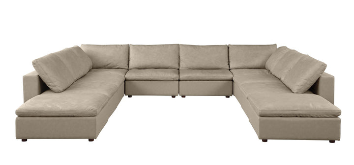 1100 - 10-Piece U-Shaped Sectional With Chaise In Top-Grain Italian Leather