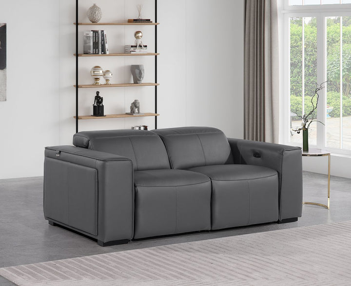 1224 - 2-Piece Modular Power Reclining Loveseat In With 2 Power Recliners & Power Headrests