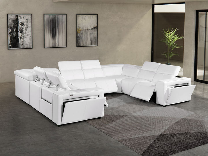 1224 - 8-Piece U-Shaped Sectional Sofa In With 4 Power Recliners &amp; Power Headrest