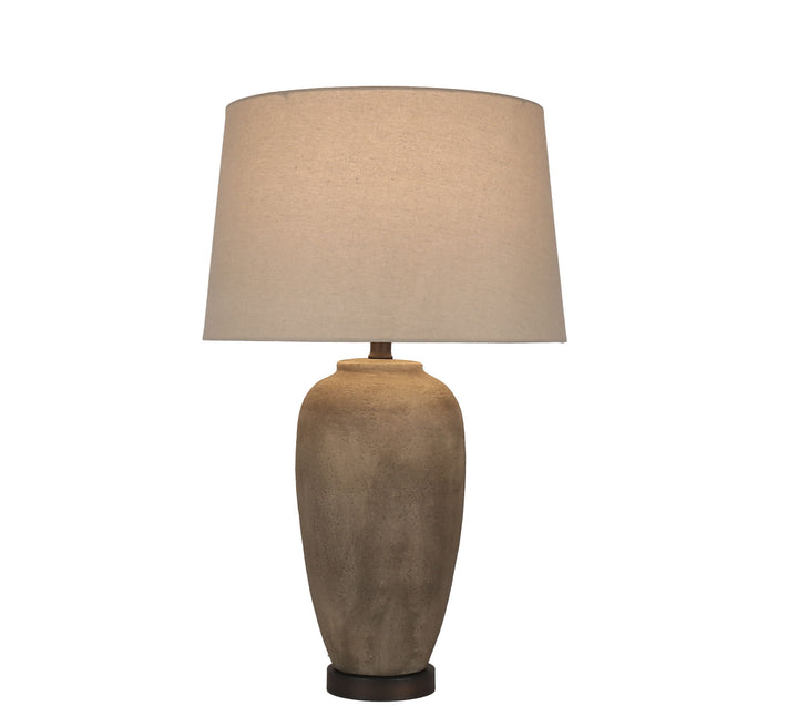 Earthen Elegance Ceramic &amp; Metal Table Lamp (Set of 2) - Earthen / Oil Bronze