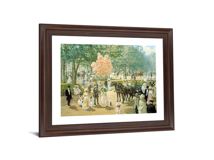 Victorian Balloon Promenade - 28" x 34" Framed Wall Art