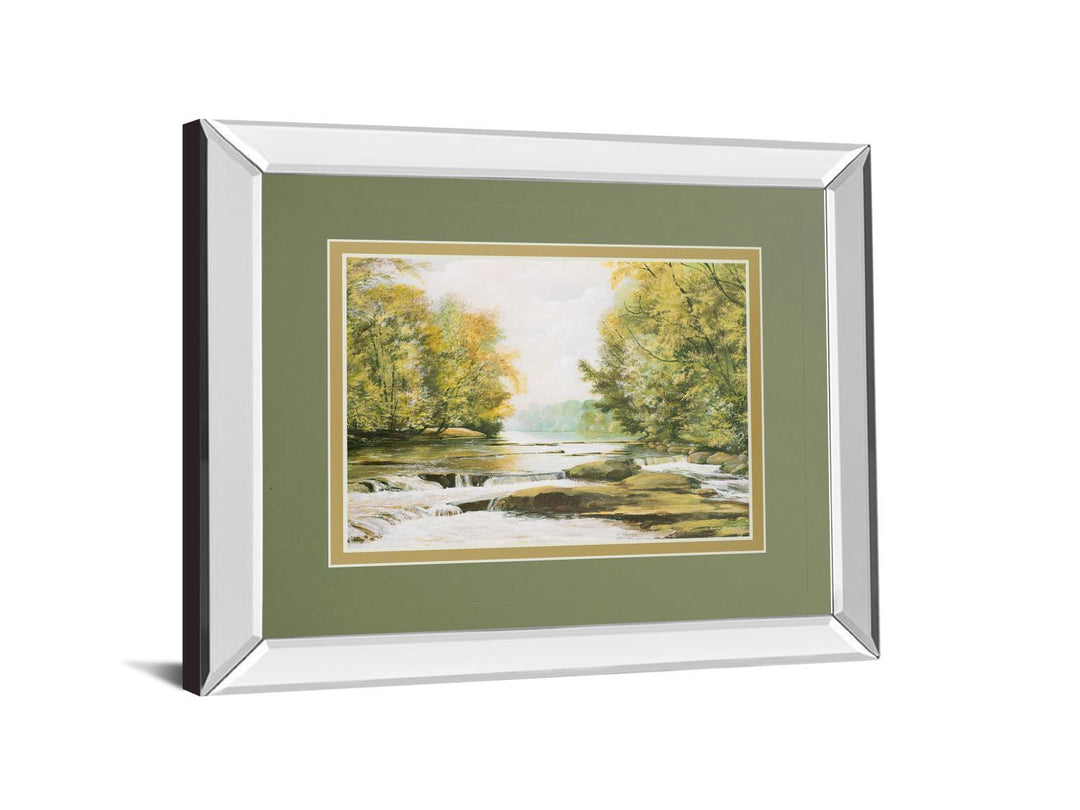 Fireman's Park By Bruce Nawrocke - Mirror Framed Print Wall Art - Green