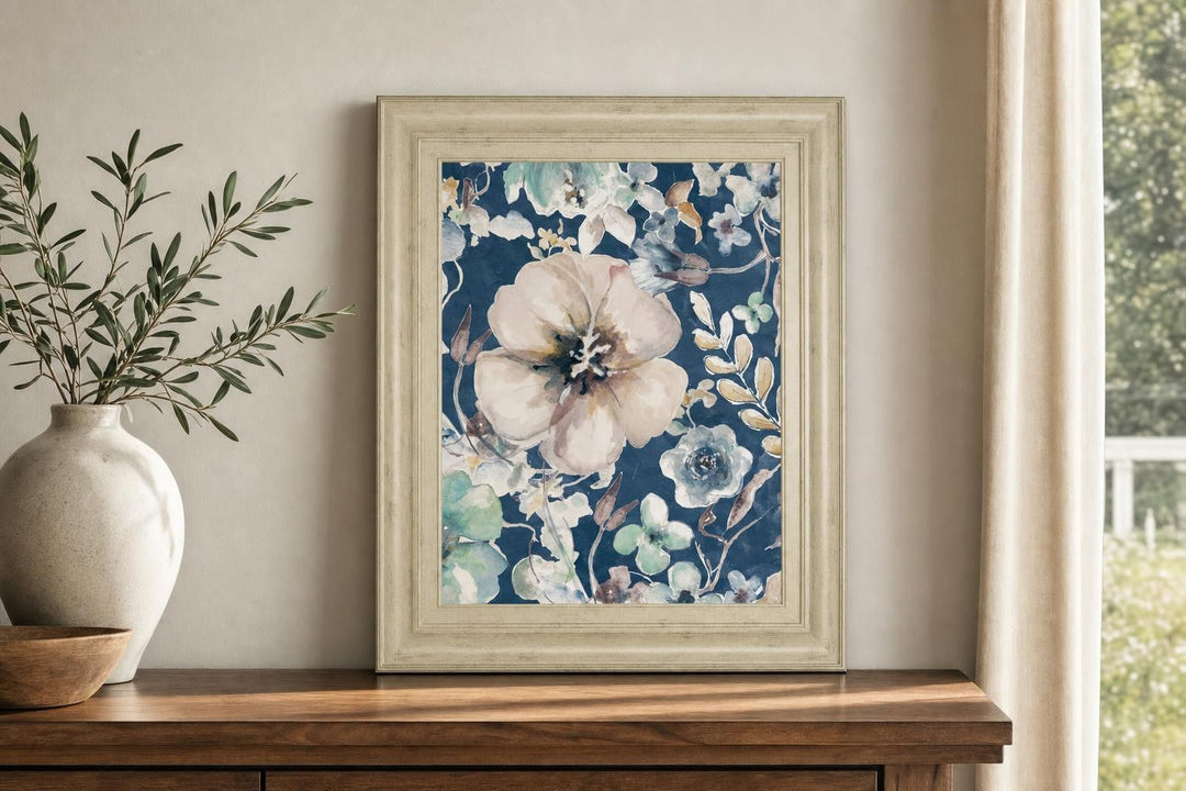22x26 Indigo Beautiful II By PatriciaPinto - Blue