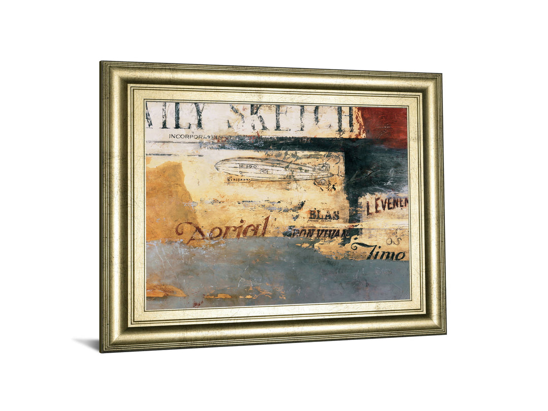 Zeppelin By Aliaga, C. - Framed Print Wall Art - Dark Gray