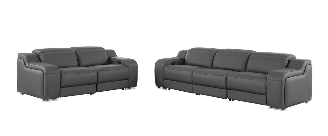 1116 - 5-Piece Modular Power Reclining Sofa And Loveseat Set In With 4 Power Recliners &amp; Power Headrests