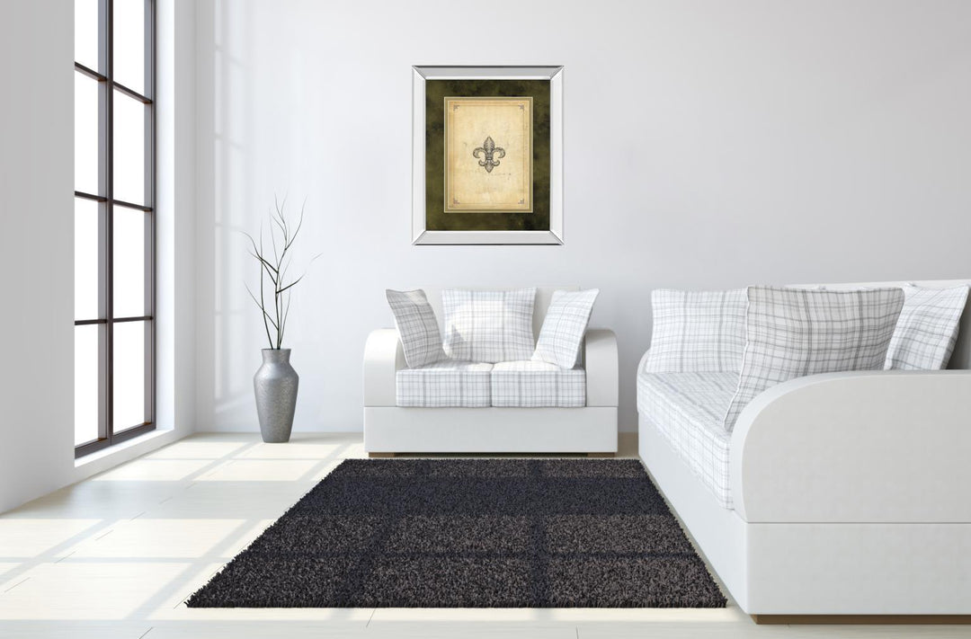 Fleur Di Lies II By Alexey Paviuts - Mirror Framed Print Wall Art - Dark Brown