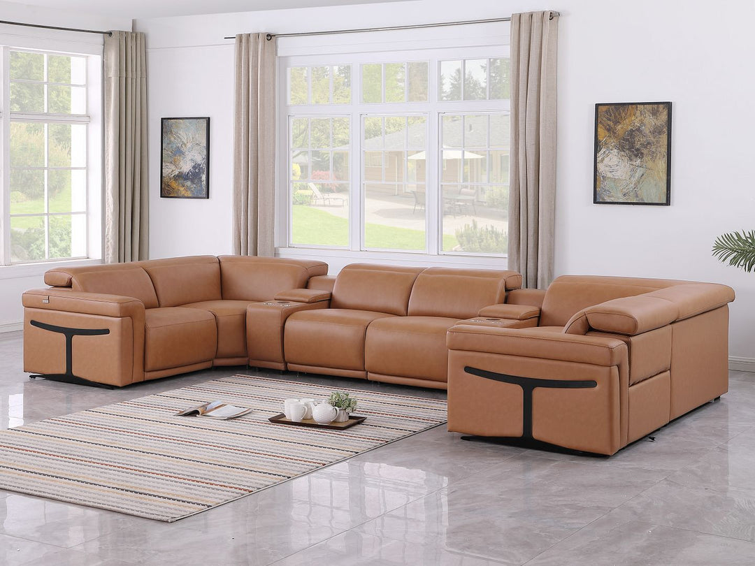 1126 - 8-Piece U-Shaped Sectional Sofa In With 4 Power Recliners & Power Headrest