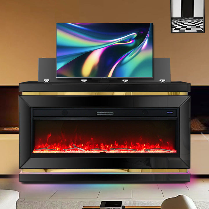 A93 TV STAND WITH FIREPLACE