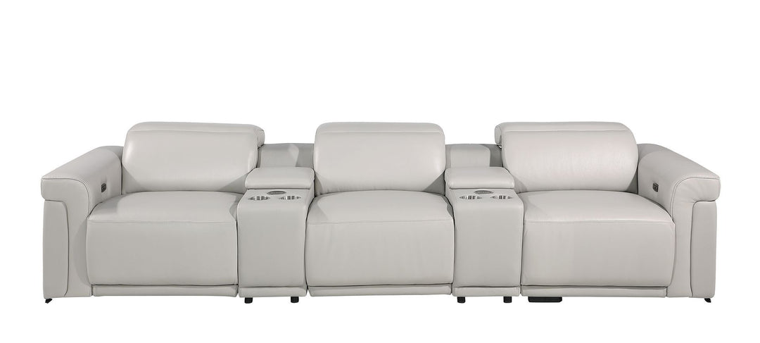 1126 - 5-Piece Modular Power Reclining Sofa In With 3 Power Recliners &amp; Power Headrests