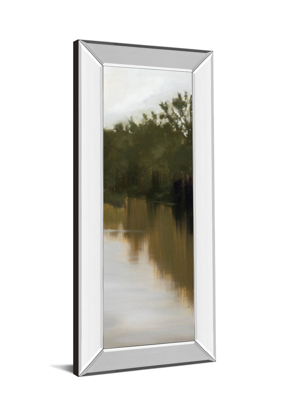 River Journey By Megan Lightell - Framed Print Wall Real Glass - Dark Brown