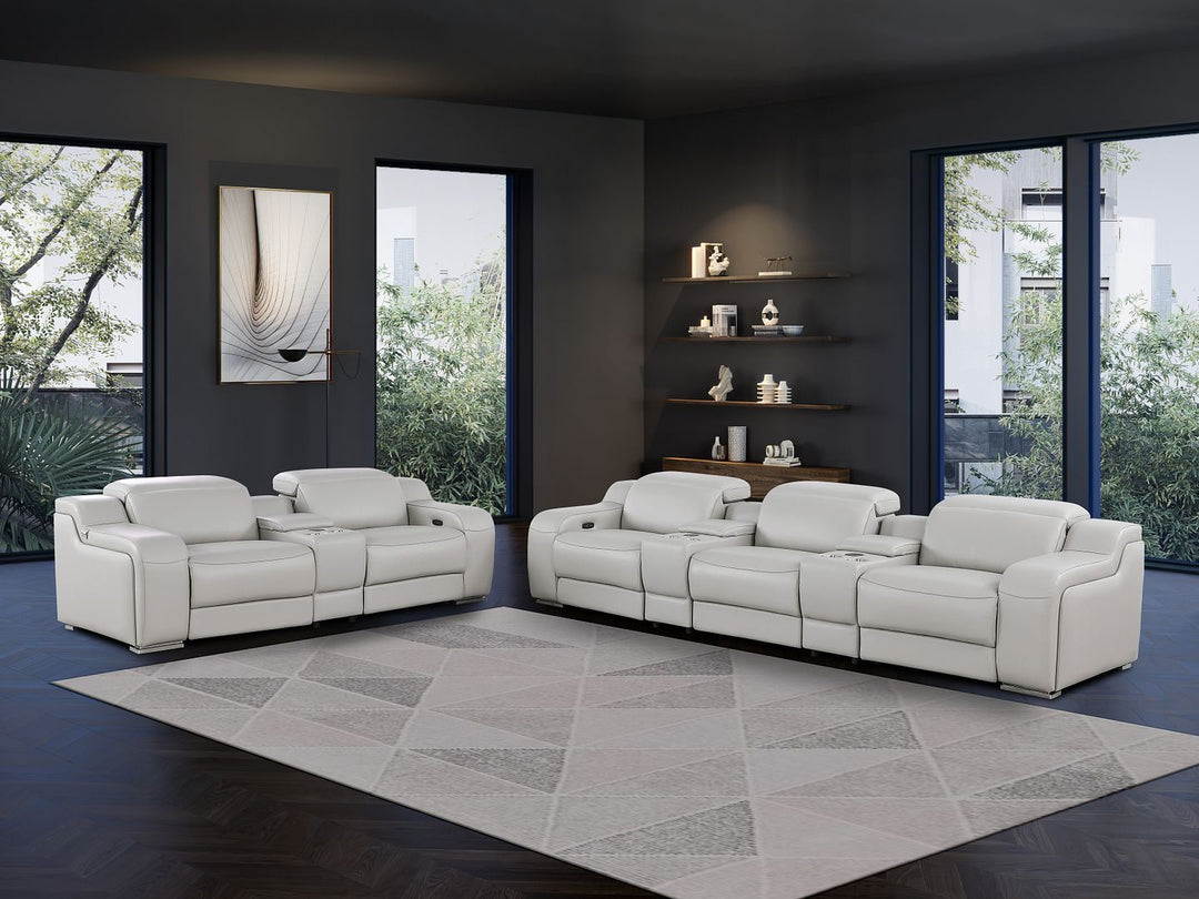 1116 - 8-Piece Modular Power Reclining Sofa, Loveseat & Chair Set In With 5 Power Recliners & Power Headrests