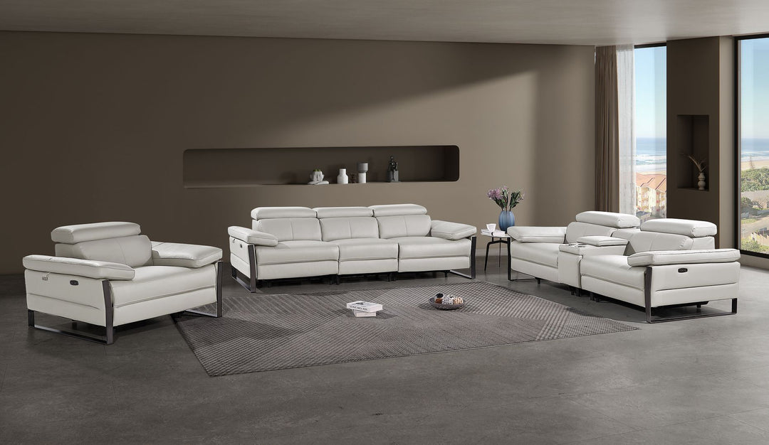 1246 - Modular Power Dual Reclining Sofa, Console Loveseat, And Chair Set With Power Headrests