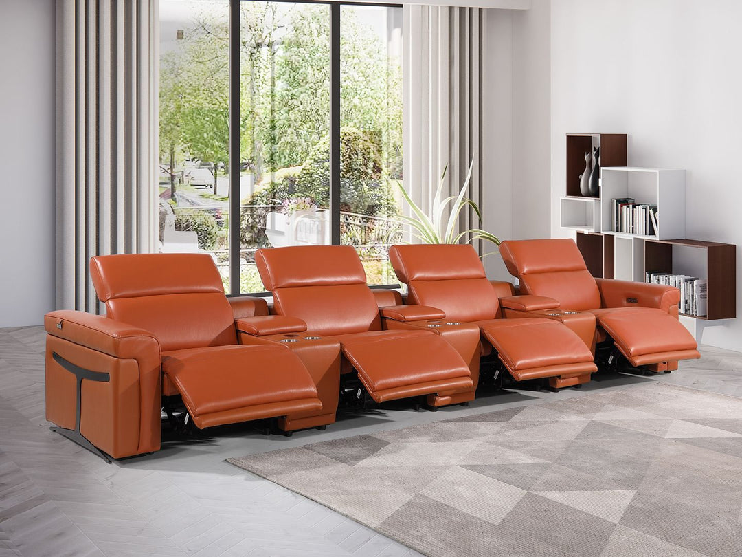 1126 - 7-Piece Modular Power Reclining Sofa In With 4 Power Recliners &amp; Power Headrests