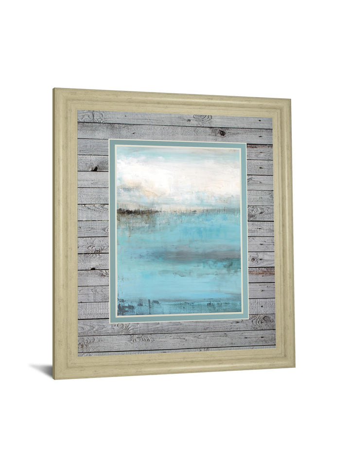 Beyond The Sea By Wani Pasion - Framed Print Wall Art - Blue