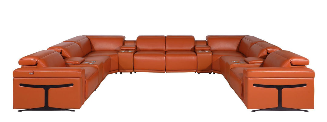1126 - 12-Piece U-Shaped Sectional Sofa In With 4 Power Recliners &amp; Power Headrests