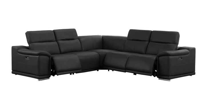 2679 - 5-Piece L-Shaped Power Reclining Sectional In Genuine Leather (3 Recliners)