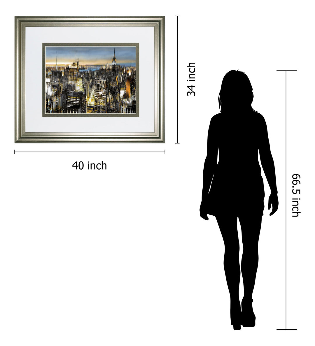 Big City By Alan Lambert - Framed Print Wall Art - Gray