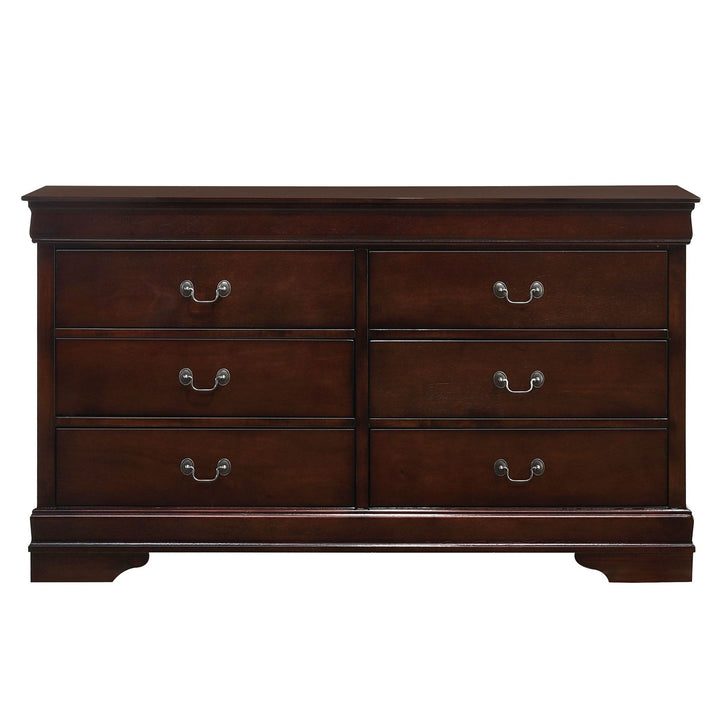 Louis Philippe - 6-Drawer Dresser - Cherry (Sturdy)