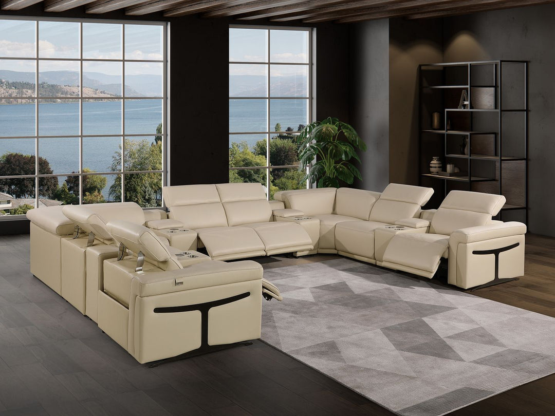 1126 - 12-Piece U-Shaped Sectional Sofa In With 4 Power Recliners &amp; Power Headrests