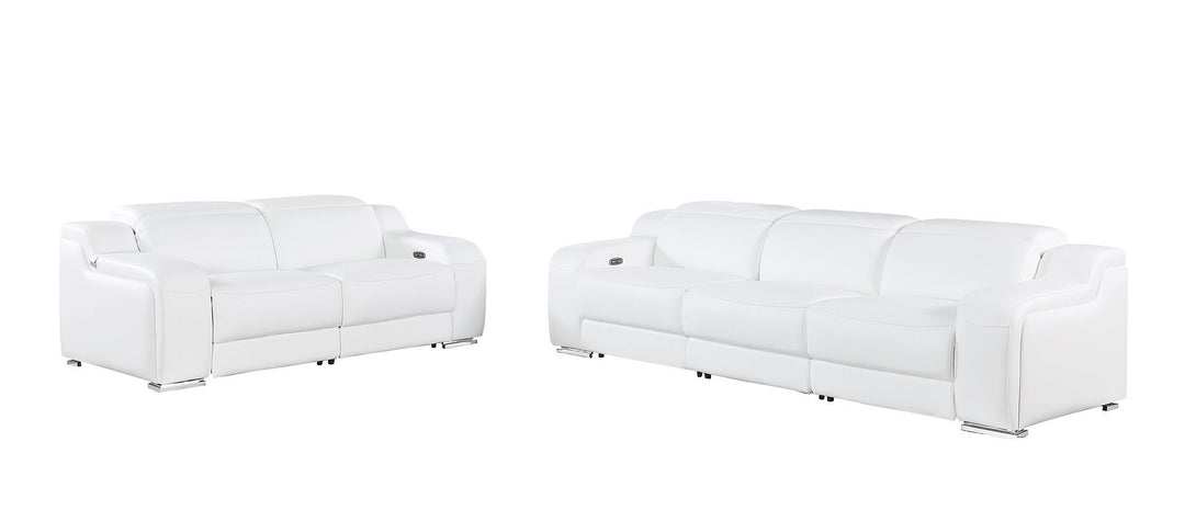 1116 - 5-Piece Modular Power Reclining Sofa And Loveseat Set In With 4 Power Recliners &amp; Power Headrests