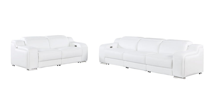 1116 - 5-Piece Modular Power Reclining Sofa And Loveseat Set In With 4 Power Recliners &amp; Power Headrests