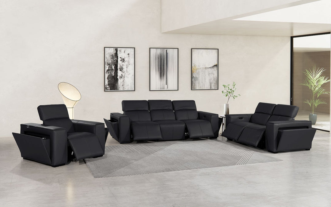 1224 - 6-Piece Modular Power Reclining Sofa, Loveseat &amp; Chair Set In With 5 Power Recliners &amp; Power Headrests