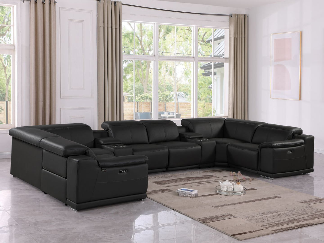 9762 - 8-Piece U Shaped Sectional Sofa With 4 Power Recliner