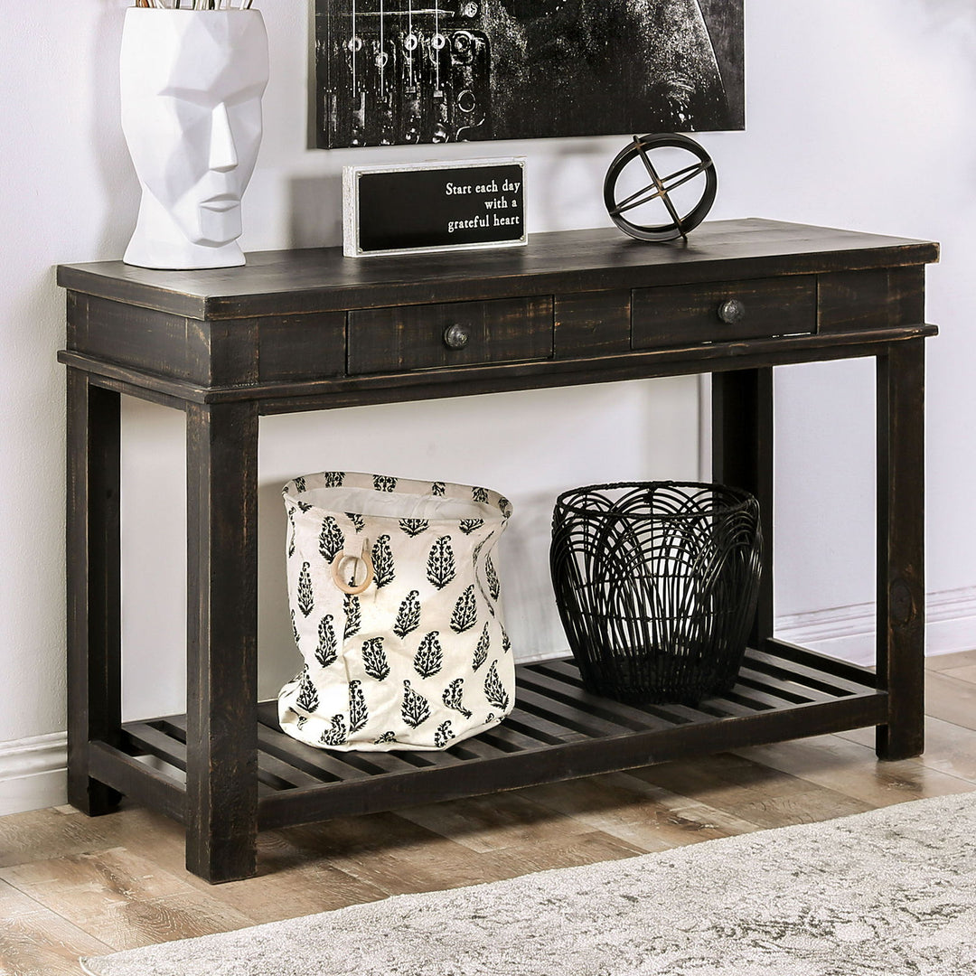 Mcallen - Sofa Table - Rustic Black