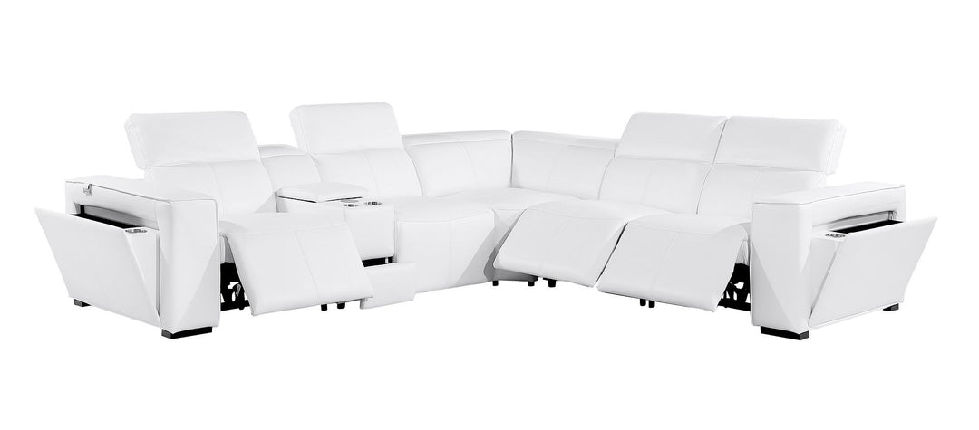 1224 - 5-Piece L-Shaped Sectional Sofa In With 3 Power Recliners &amp; Power Headrests