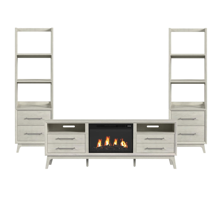 Westland - 4 Piece Entertainment Unit With 71" TV Console - Almond