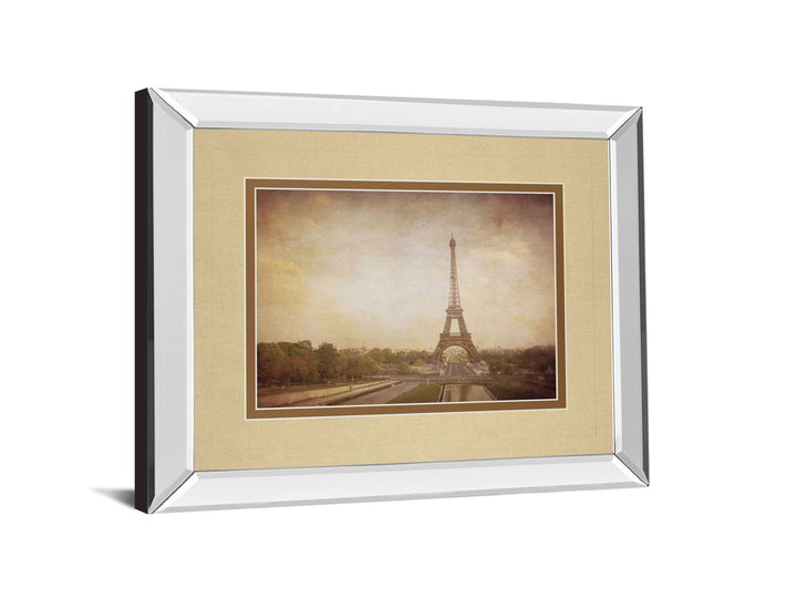 Tour De Eiffel By H. Jacks - Mirror Framed Print Wall Art - Light Brown