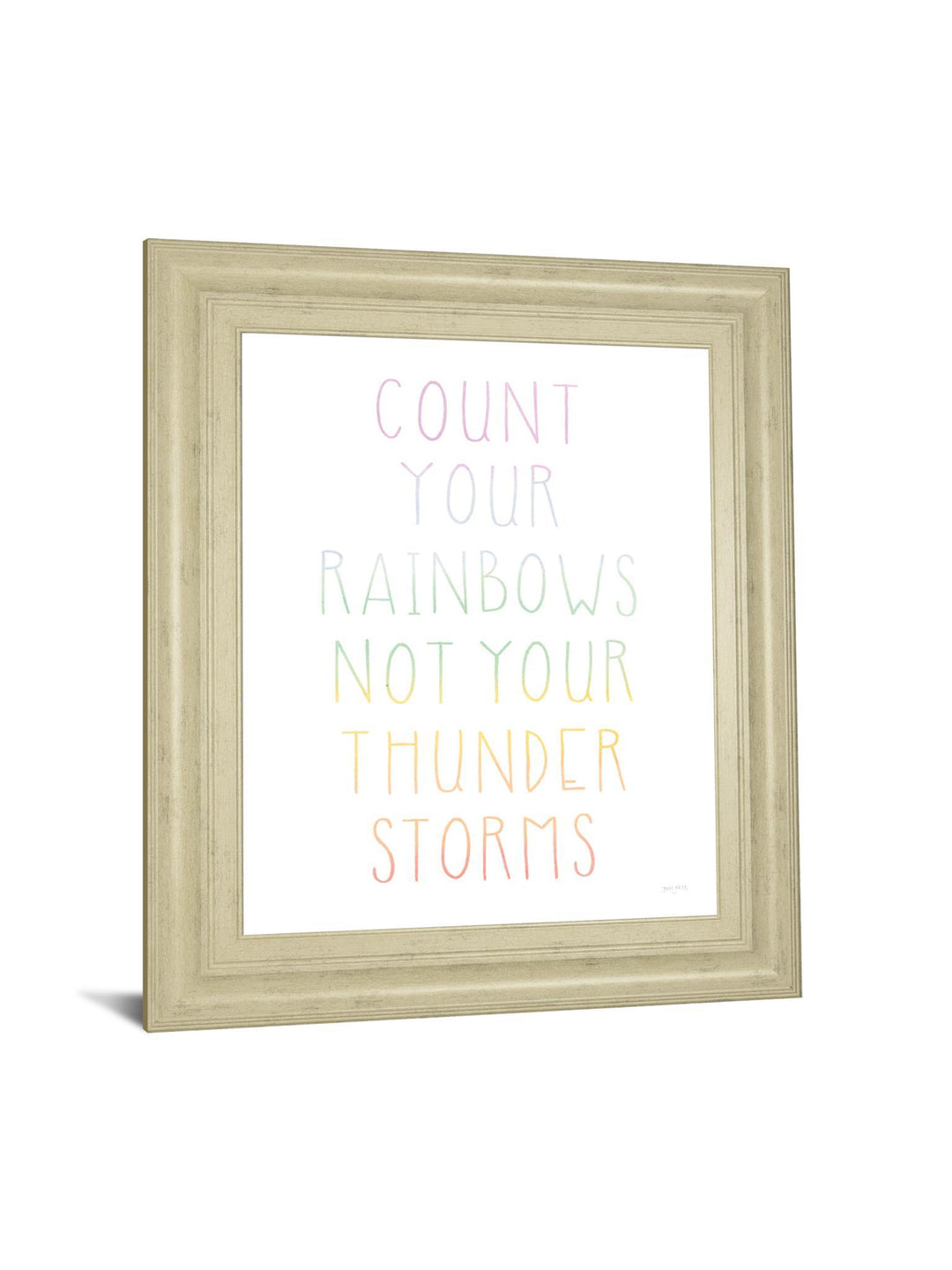 Lets Chase Rainbows VII By Jenaya Jackson - Framed Print Wall Art - White