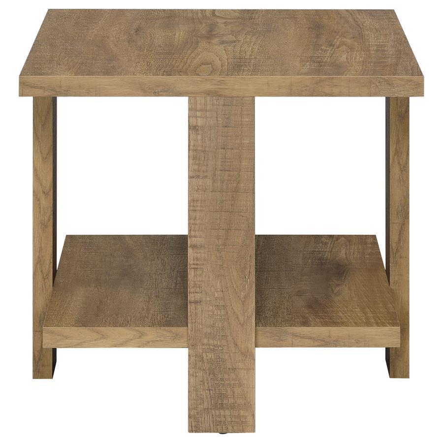 Dawn - Square Engineered Wood End Table - Mango Brown