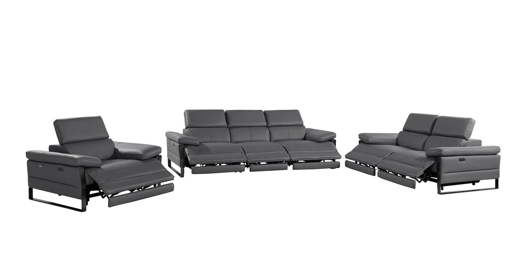 1246 - Modular Power Triple Reclining Sofa, Loveseat, And Chair Set With Power Headrests