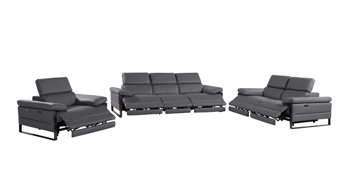 1246 - Modular Power Triple Reclining Sofa, Loveseat, And Chair Set With Power Headrests