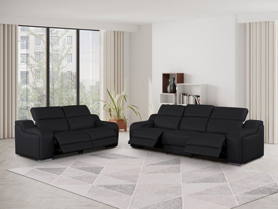 1116 - 5-Piece Modular Power Reclining Sofa And Loveseat Set In With 4 Power Recliners &amp; Power Headrests