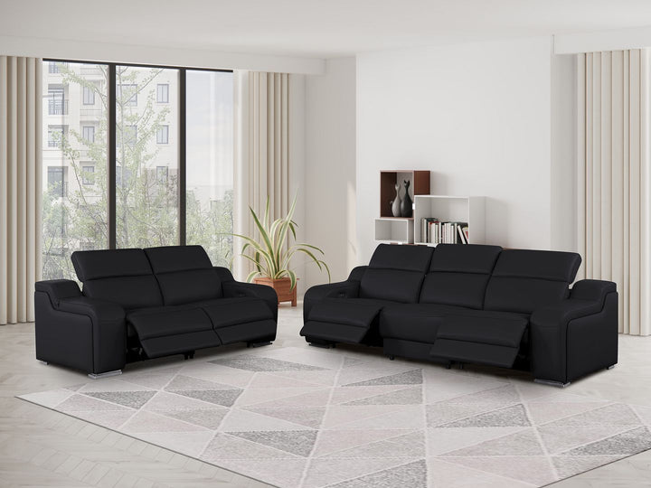 1116 - 5-Piece Modular Power Reclining Sofa And Loveseat Set In With 4 Power Recliners &amp; Power Headrests
