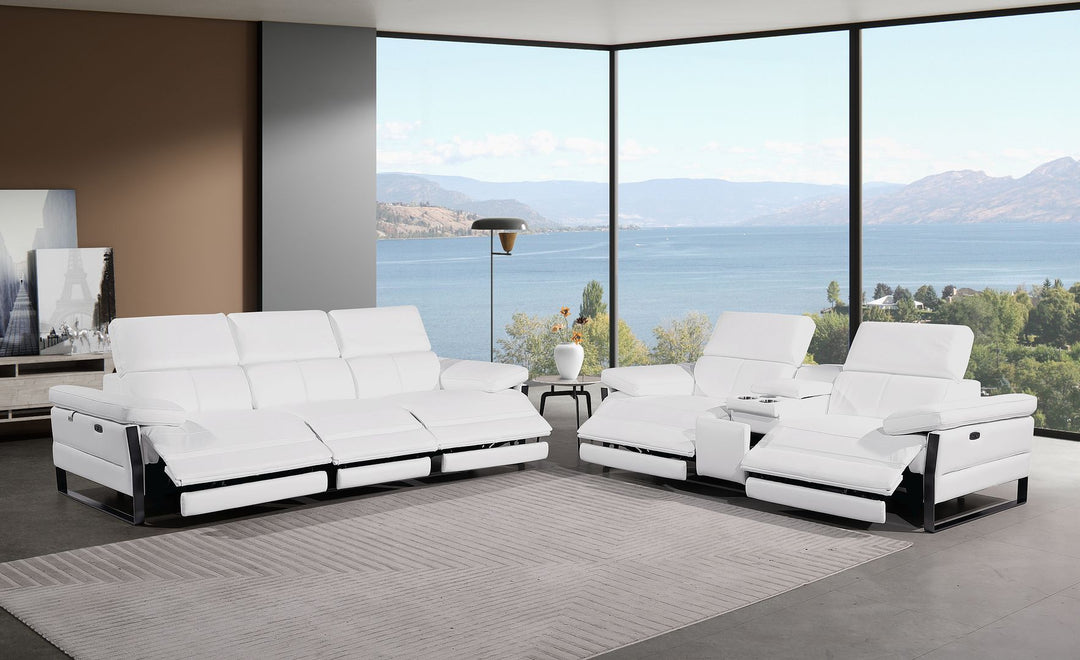 1246 - Modular Power Triple Reclining Sofa And Console Loveseat Set With Power Headrests