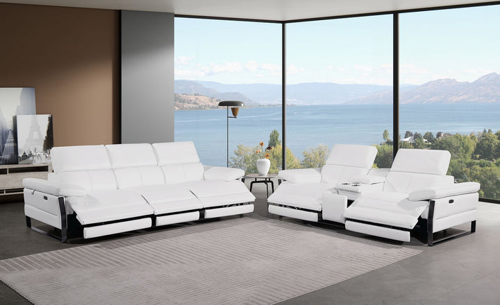 1246 - Modular Power Triple Reclining Sofa And Console Loveseat Set With Power Headrests