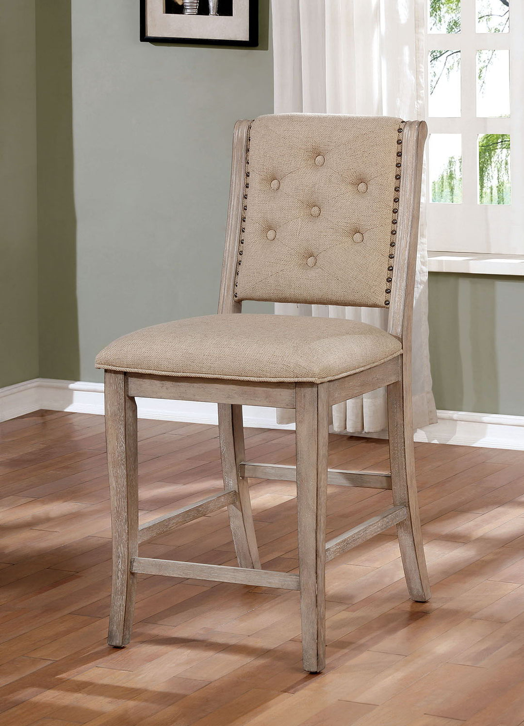 Ledyard - Counter Height Side Chair (Set of 2) - Rustic Natural Tone