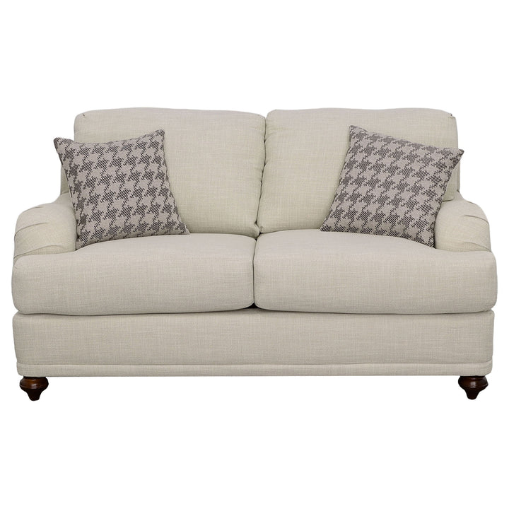 Glenn - Upholstered English Arm Loveseat - Light Gray